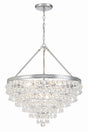 Crystorama Calypso 8 Light Crystal Teardrop Polished Chrome Chandelier