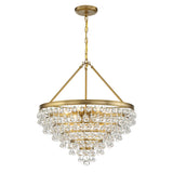 Crystorama Calypso 8 Light Crystal Teardrop Vibrant Gold Chandelier