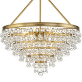 Crystorama Calypso 8 Light Crystal Teardrop Vibrant Gold Chandelier
