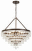 Crystorama Calypso 8 Light Crystal Teardrop Vibrant Bronze Chandelier