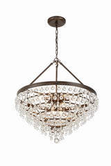 Crystorama Calypso 8 Light Crystal Teardrop Vibrant Bronze Chandelier