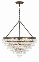 Crystorama Calypso 8 Light Crystal Teardrop Vibrant Bronze Chandelier