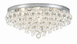 Crystorama Calypso 6 Light Crystal Teardrop Polished Chrome Flush Mount