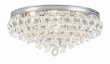 Crystorama Calypso 6 Light Crystal Teardrop Polished Chrome Flush Mount