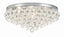Crystorama Calypso 6 Light Crystal Teardrop Polished Chrome Flush Mount
