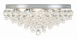 Crystorama Calypso 6 Light Crystal Teardrop Polished Chrome Flush Mount