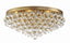 Crystorama Calypso 6 Light Crystal Teardrop Vibrant Gold Flush Mount
