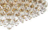 Crystorama Calypso 6 Light Crystal Teardrop Vibrant Gold Flush Mount