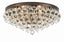 Crystorama Calypso 6 Light Crystal Teardrop Vibrant Bronze Flush Mount