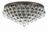 Crystorama Calypso 6 Light Crystal Teardrop Vibrant Bronze Flush Mount