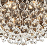 Crystorama Calypso 6 Light Crystal Teardrop Vibrant Bronze Flush Mount