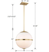 Crystorama Brian Patrick Flynn Truax 4 Light Aged Brass Pendant