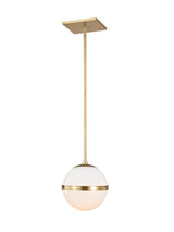 Crystorama Brian Patrick Flynn Truax 1 Light Aged Brass Mini Pendant