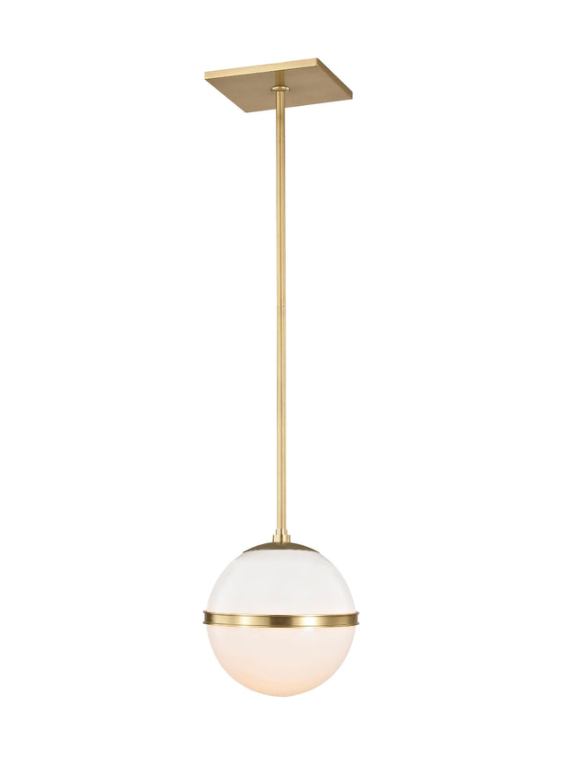 Crystorama Brian Patrick Flynn Truax 1 Light Aged Brass Mini Pendant