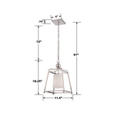 Crystorama Libby Langdon Sylvan 1 Light Polished Nickel Mini Pendant