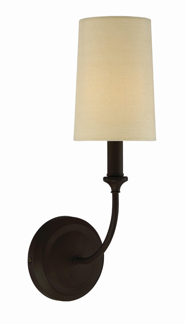 Crystorama Libby Langdon Sylvan 1 Light Dark Bronze Sconce