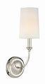Crystorama Libby Langdon Sylvan 1 Light Polished Nickel Sconce
