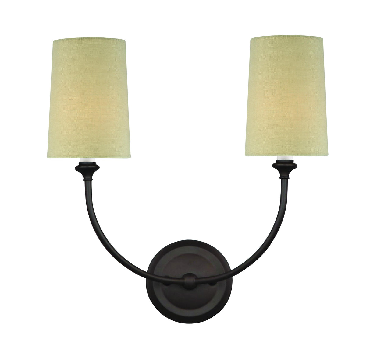 Crystorama Libby Langdon Sylvan 2 Light Dark Bronze Sconce