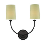 Crystorama Libby Langdon Sylvan 2 Light Dark Bronze Sconce
