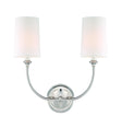 Crystorama Libby Langdon Sylvan 2 Light Polished Nickel Sconce