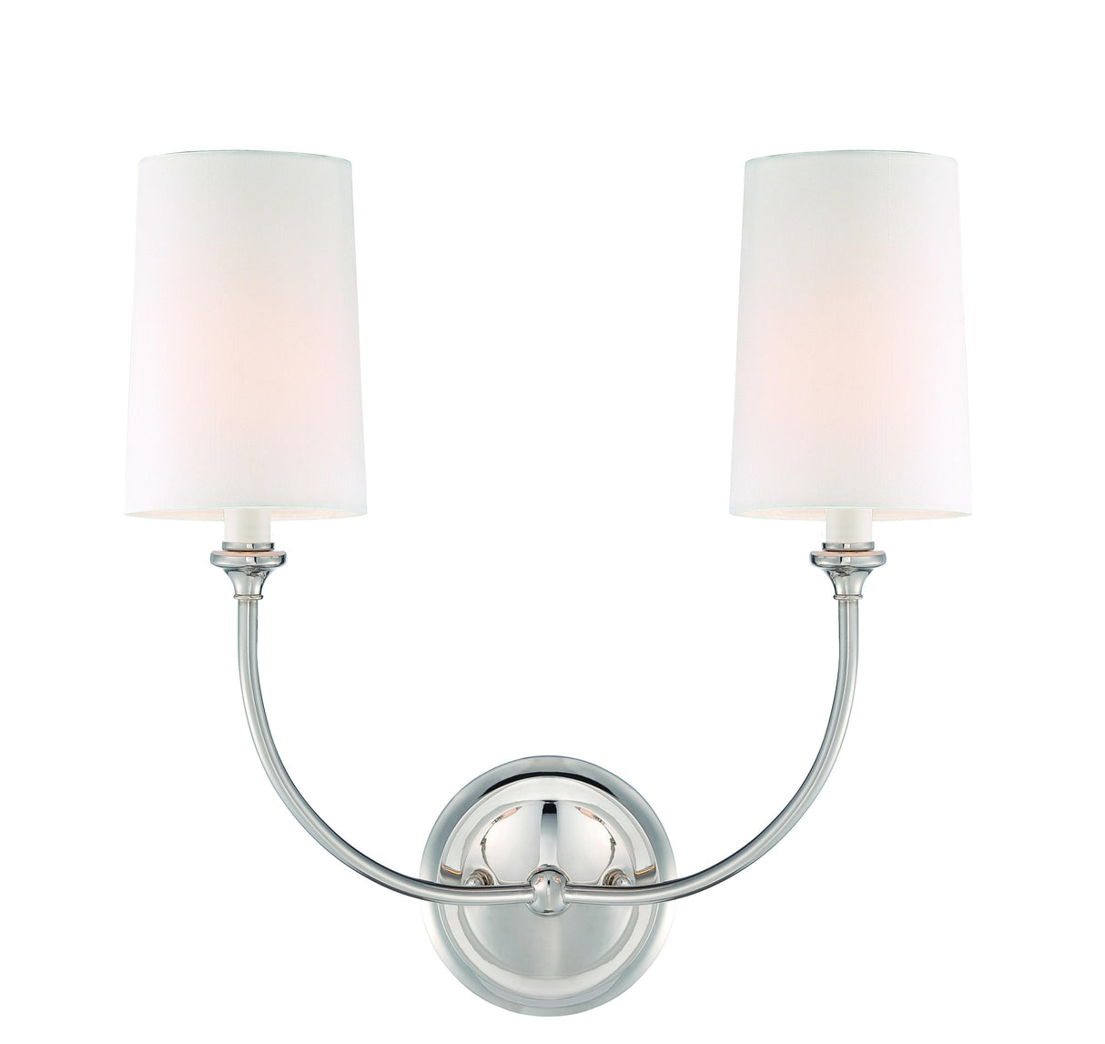 Crystorama Libby Langdon Sylvan 2 Light Polished Nickel Sconce