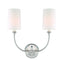 Crystorama Libby Langdon Sylvan 2 Light Polished Nickel Sconce