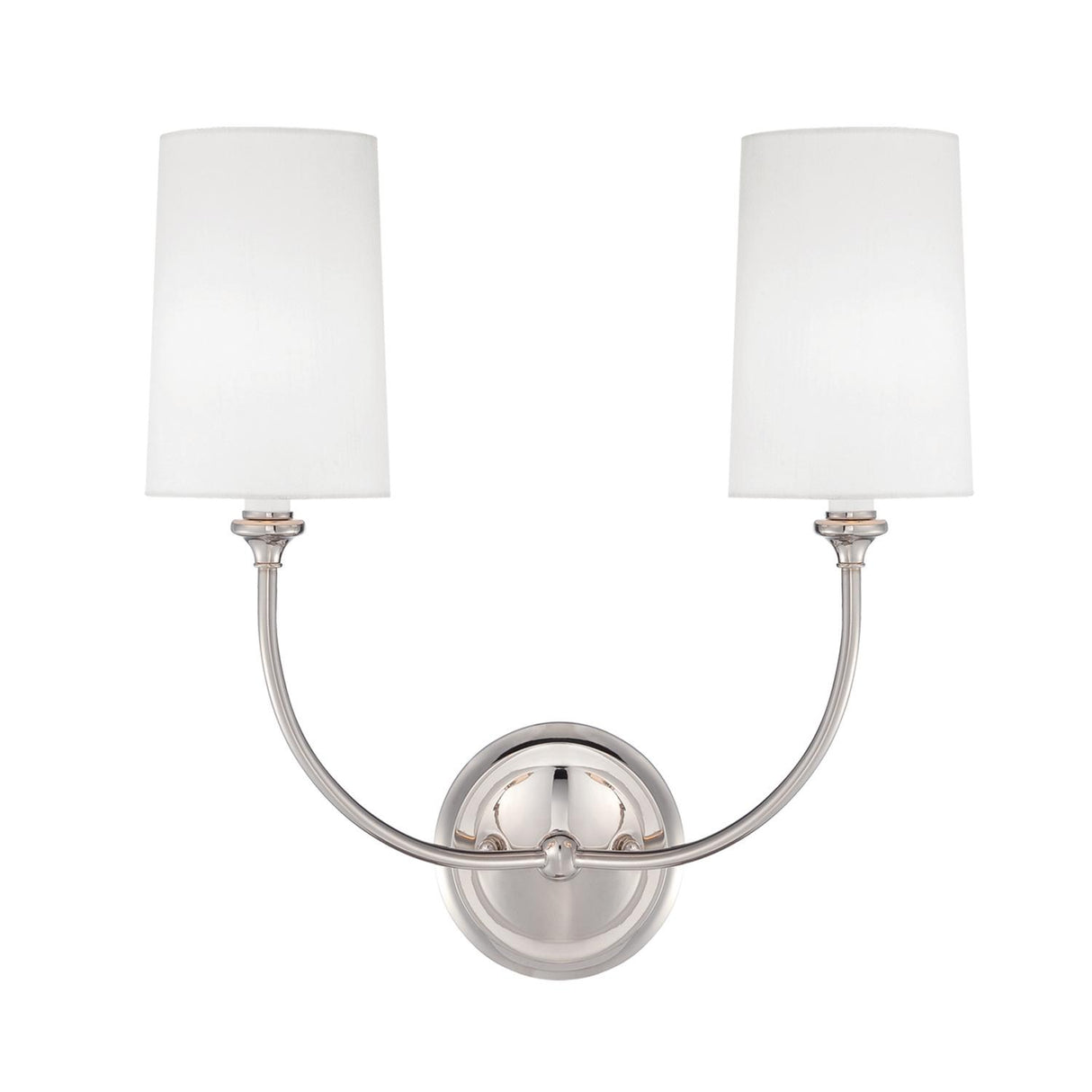 Crystorama Libby Langdon Sylvan 2 Light Polished Nickel Sconce