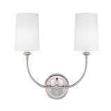 Crystorama Libby Langdon Sylvan 2 Light Polished Nickel Sconce