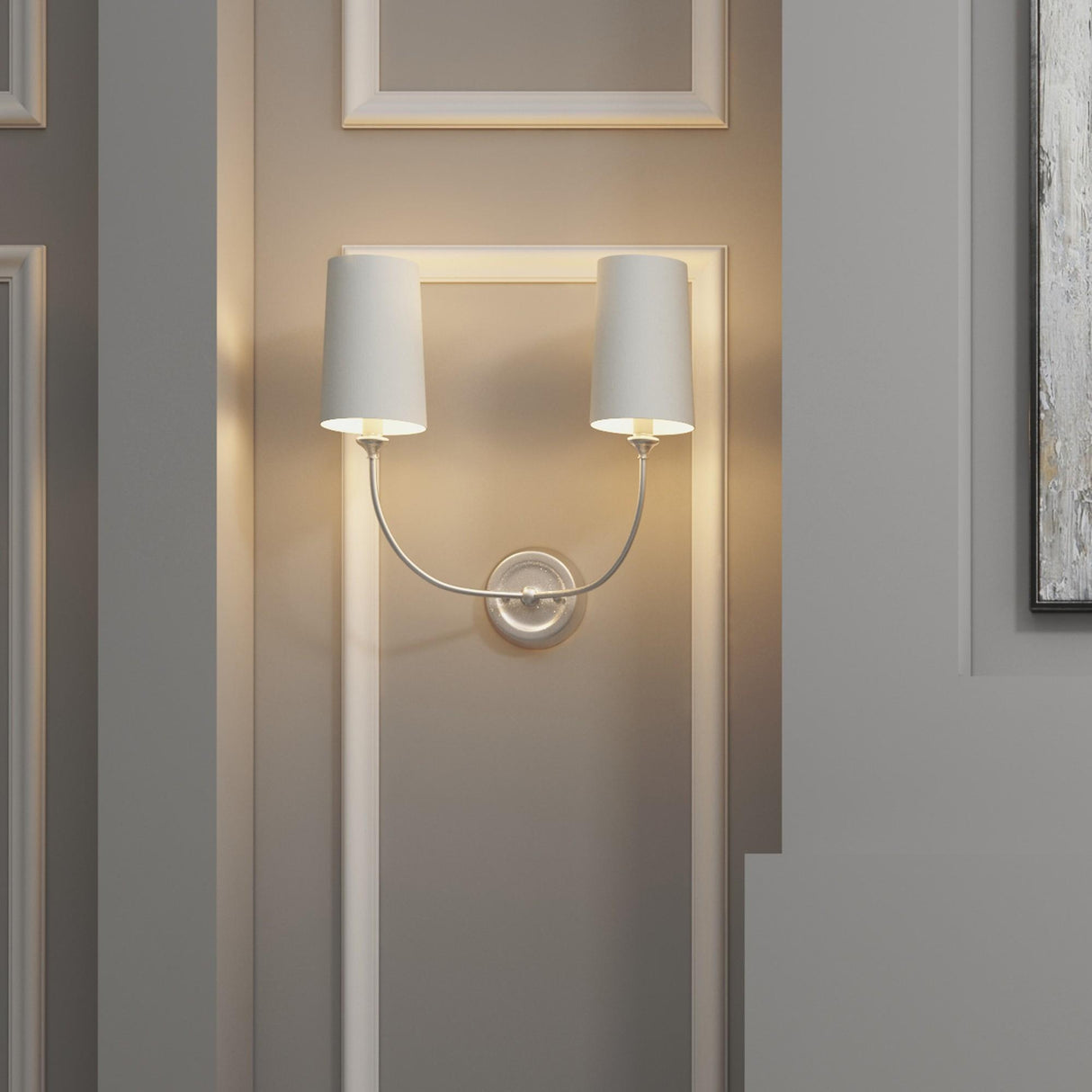 Crystorama Libby Langdon Sylvan 2 Light Polished Nickel Sconce