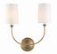 Crystorama Libby Langdon Sylvan 2 Light Vibrant Gold Sconce