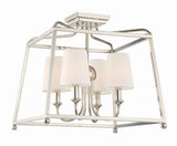 Crystorama Libby Langdon Sylvan 4 Light Polished Nickel Semi Flush Mount