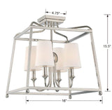 Crystorama Libby Langdon Sylvan 4 Light Polished Nickel Semi Flush Mount