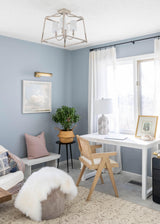 Crystorama Libby Langdon Sylvan 4 Light Polished Nickel Semi Flush Mount