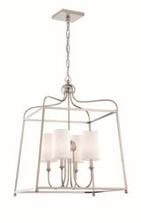 Crystorama Libby Langdon Sylvan 4 Light Polished Nickel Lantern Chandelier