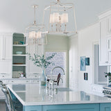 Crystorama Libby Langdon Sylvan 4 Light Polished Nickel Lantern Chandelier