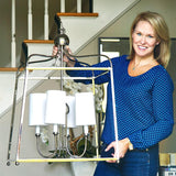 Crystorama Libby Langdon Sylvan 4 Light Polished Nickel Lantern Chandelier