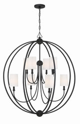 Crystorama Libby Langdon Sylvan 8 Light Black Forged Chandelier