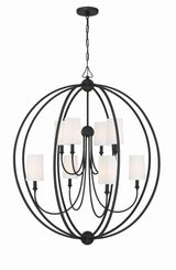 Crystorama Libby Langdon Sylvan 8 Light Black Forged Chandelier