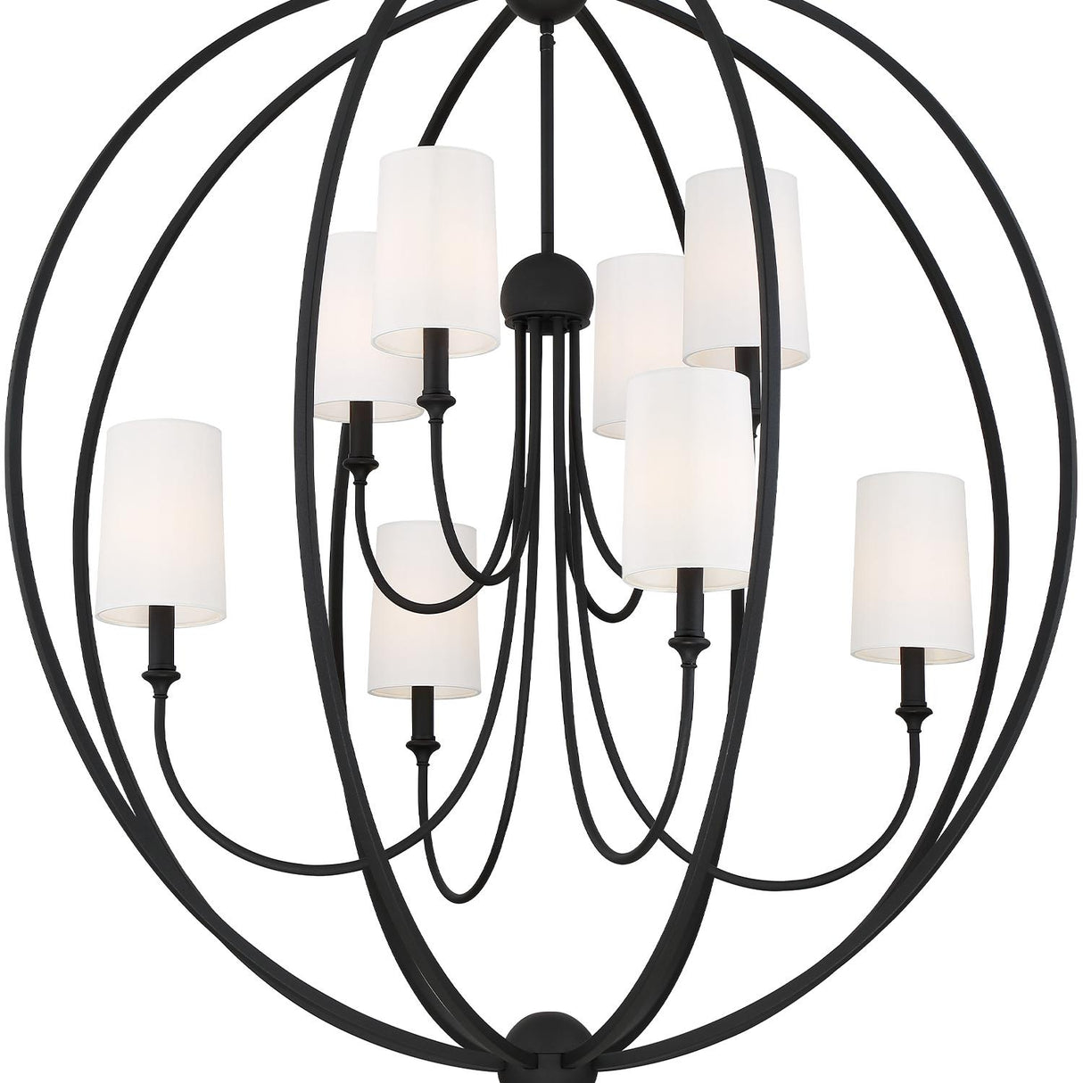 Crystorama Libby Langdon Sylvan 8 Light Black Forged Chandelier