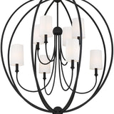 Crystorama Libby Langdon Sylvan 8 Light Black Forged Chandelier