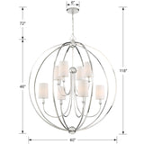 Crystorama Libby Langdon Sylvan 8 Light Polished Nickel Chandelier