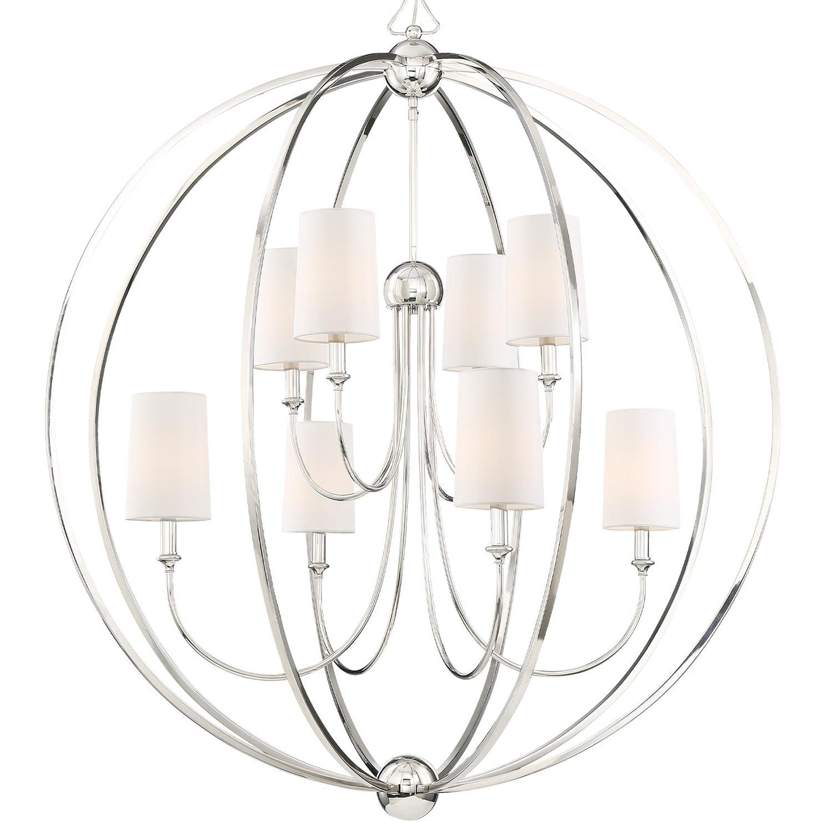 Crystorama Libby Langdon Sylvan 8 Light Polished Nickel Chandelier
