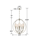 Crystorama Libby Langdon Sylvan 5 Light Polished Nickel Chandelier