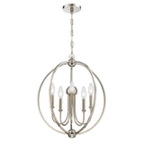 Crystorama Libby Langdon Sylvan 5 Light Polished Nickel Chandelier