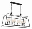 Crystorama Libby Langdon Sylvan 8 Light Black Forged Linear Chandelier