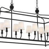 Crystorama Libby Langdon Sylvan 8 Light Black Forged Linear Chandelier