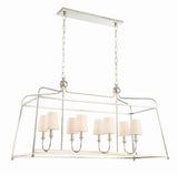 Crystorama Libby Langdon Sylvan 8 Light Polished Nickel Linear Chandelier