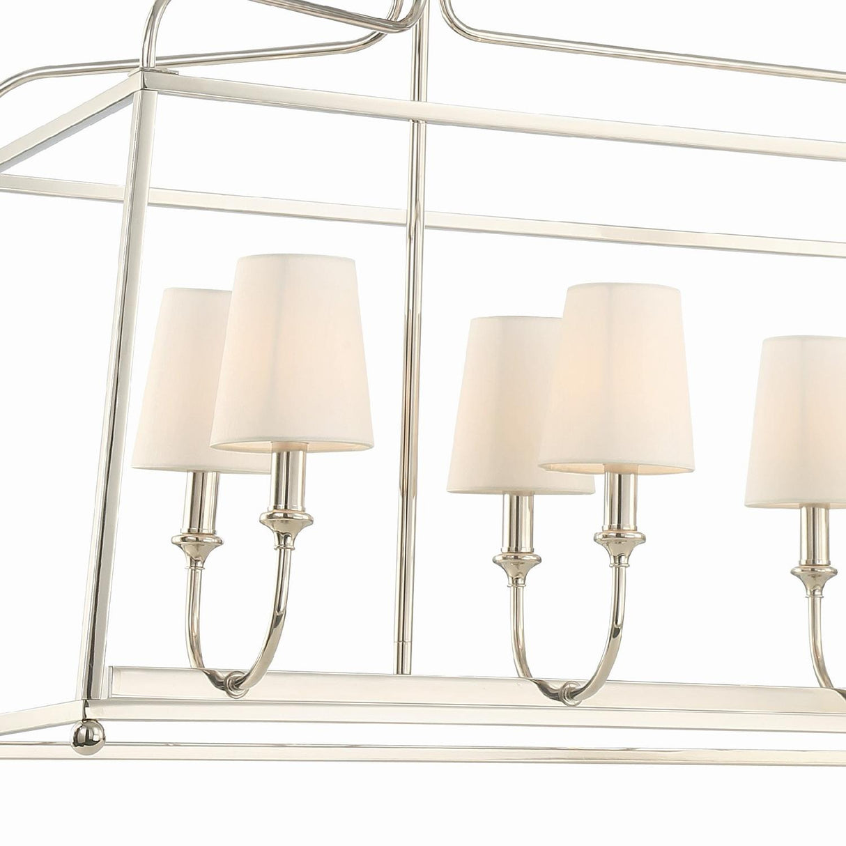 Crystorama Libby Langdon Sylvan 8 Light Polished Nickel Linear Chandelier