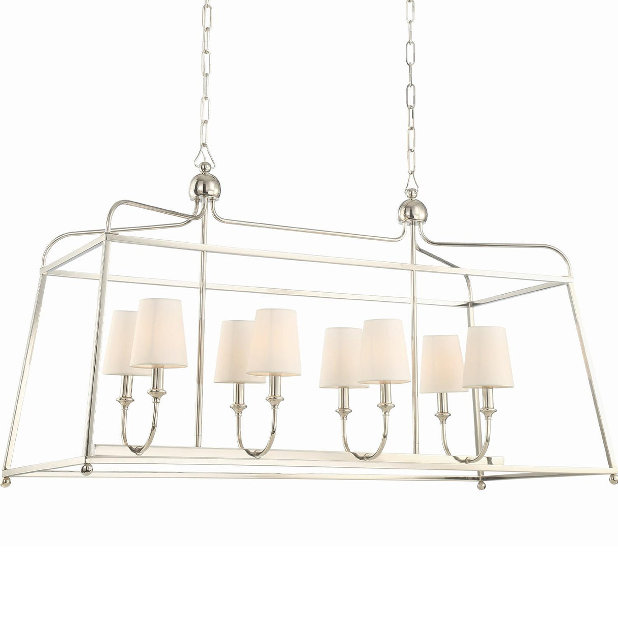 Crystorama Libby Langdon Sylvan 8 Light Polished Nickel Linear Chandelier