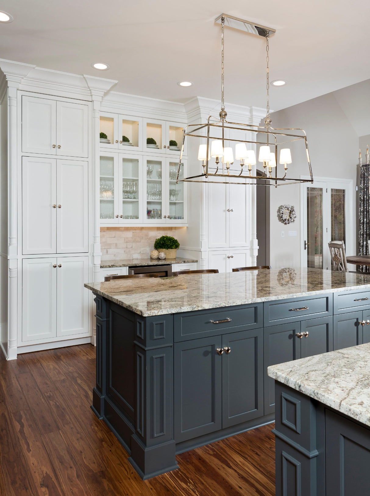 Crystorama Libby Langdon Sylvan 8 Light Polished Nickel Linear Chandelier